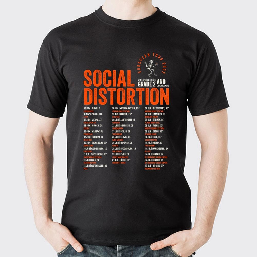 European Tour 2022 Dates Social Distortion Awesome Shirts